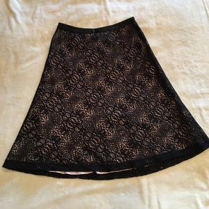 INC black lace with ballet pink lining, sz 2 EUC